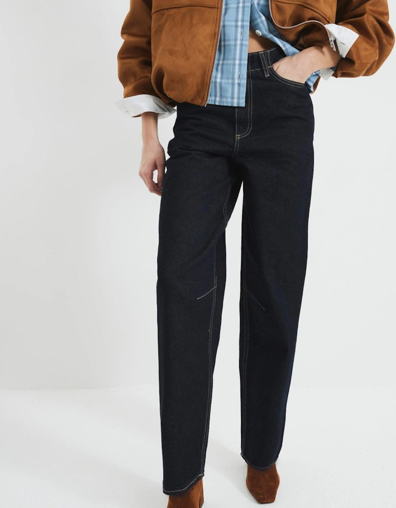 Oversized Barrel Jeans - Blue