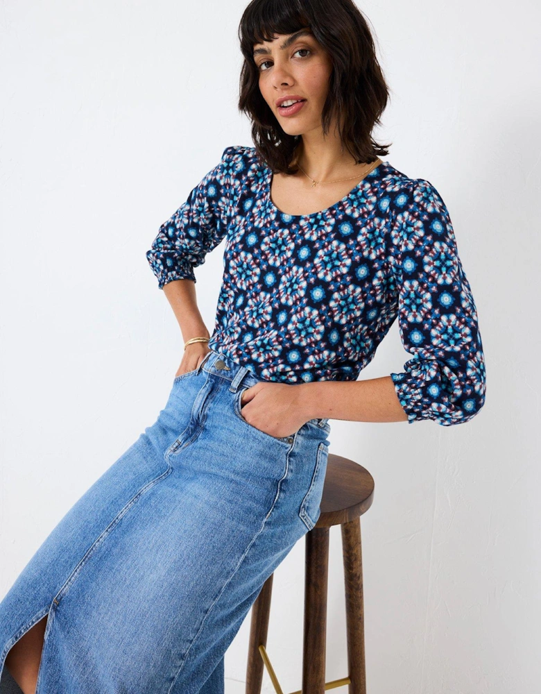 Polly Batik Top - Blue