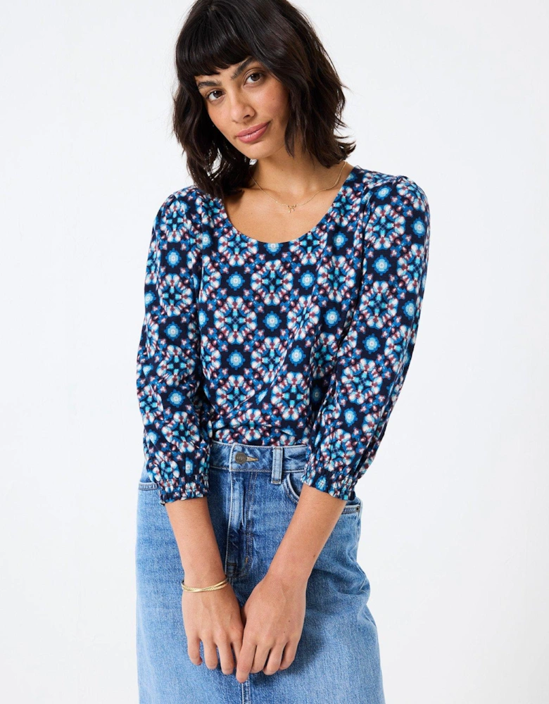 Polly Batik Top - Blue