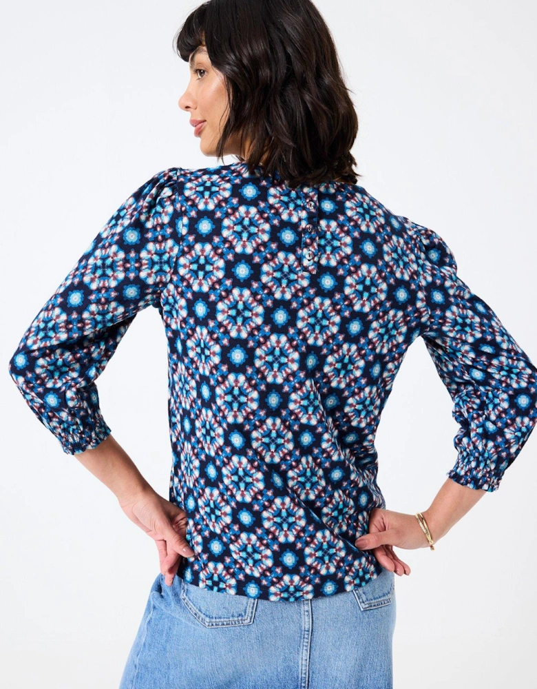 Polly Batik Top - Blue