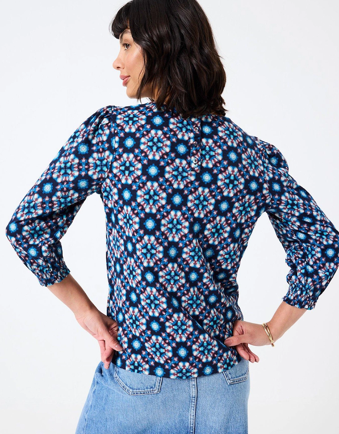 Polly Batik Top - Blue