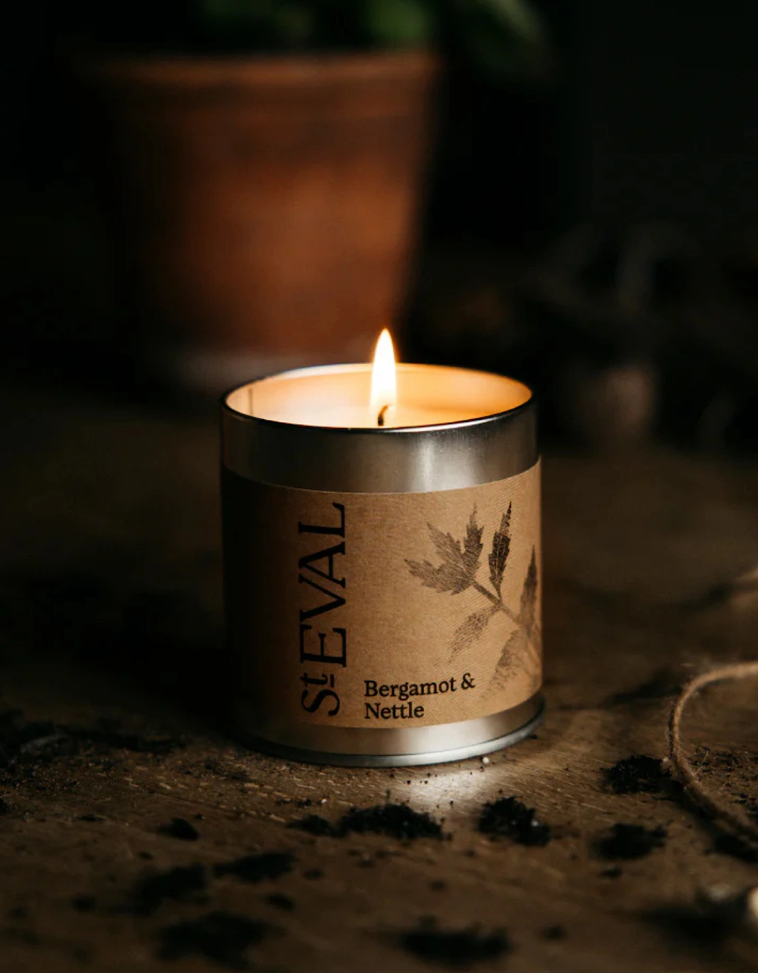 St Eval Bergamot & Nettle Scented Tin Candle