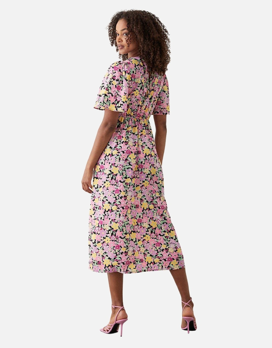 Womens/Ladies Floral Flutter Midi Dress