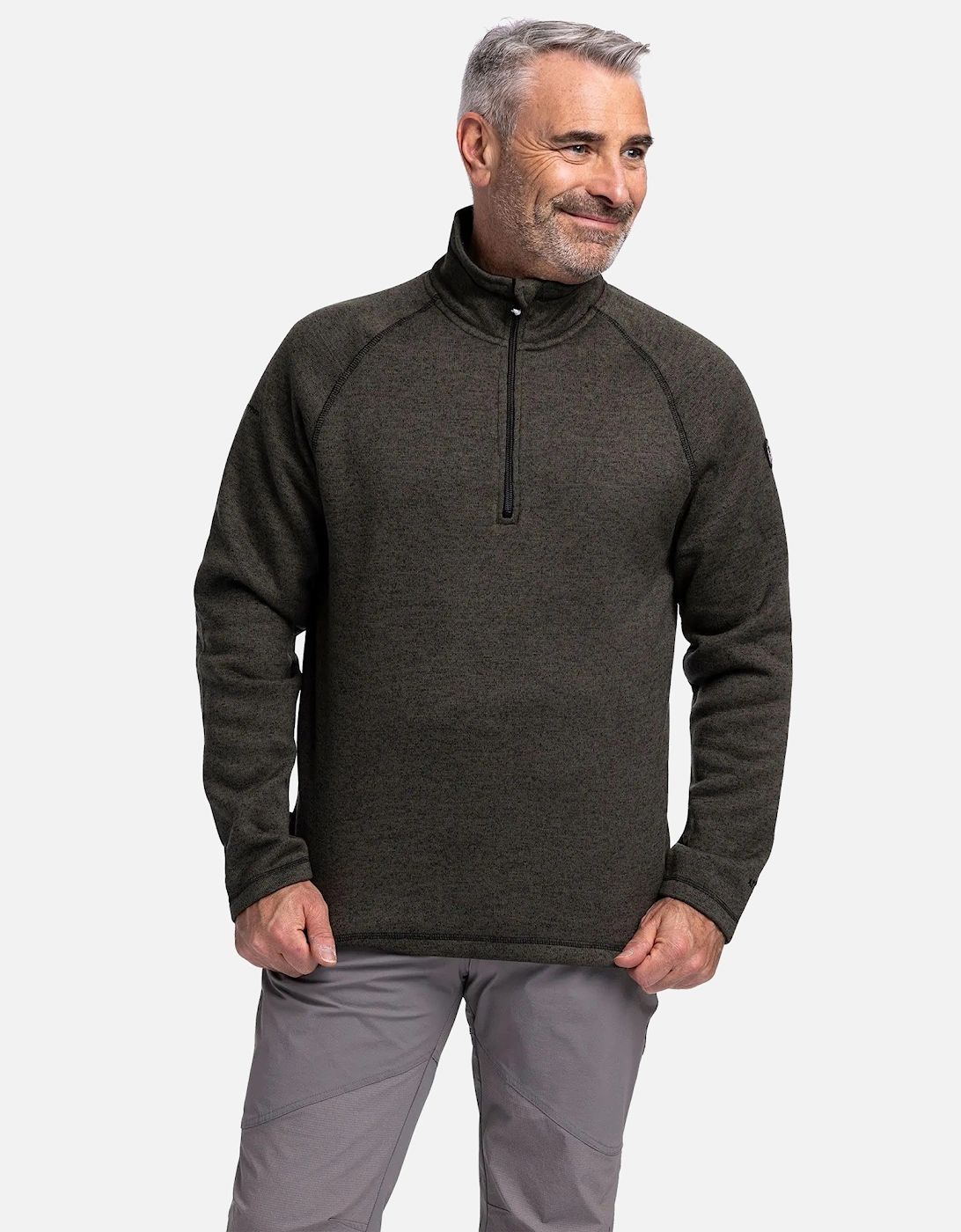 Mens Corsham Marl Half Zip Fleece Top