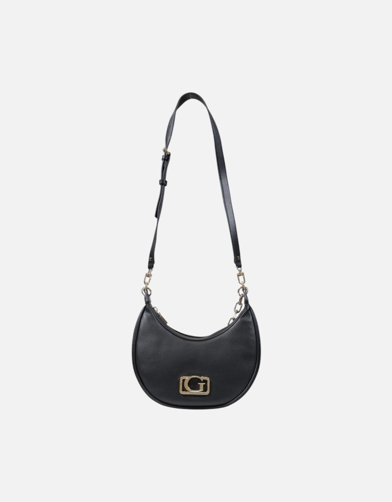 Plain Shoulder Bag with Zip Fastening Women - Black