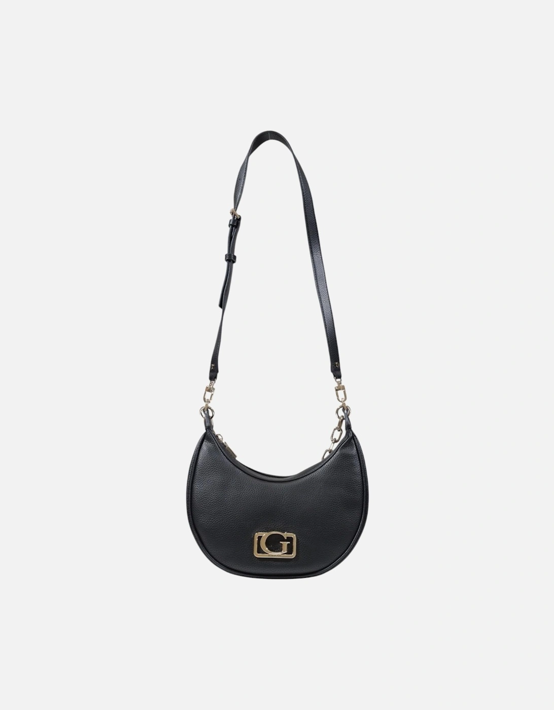 Plain Shoulder Bag with Zip Fastening Women - Black, 4 of 3