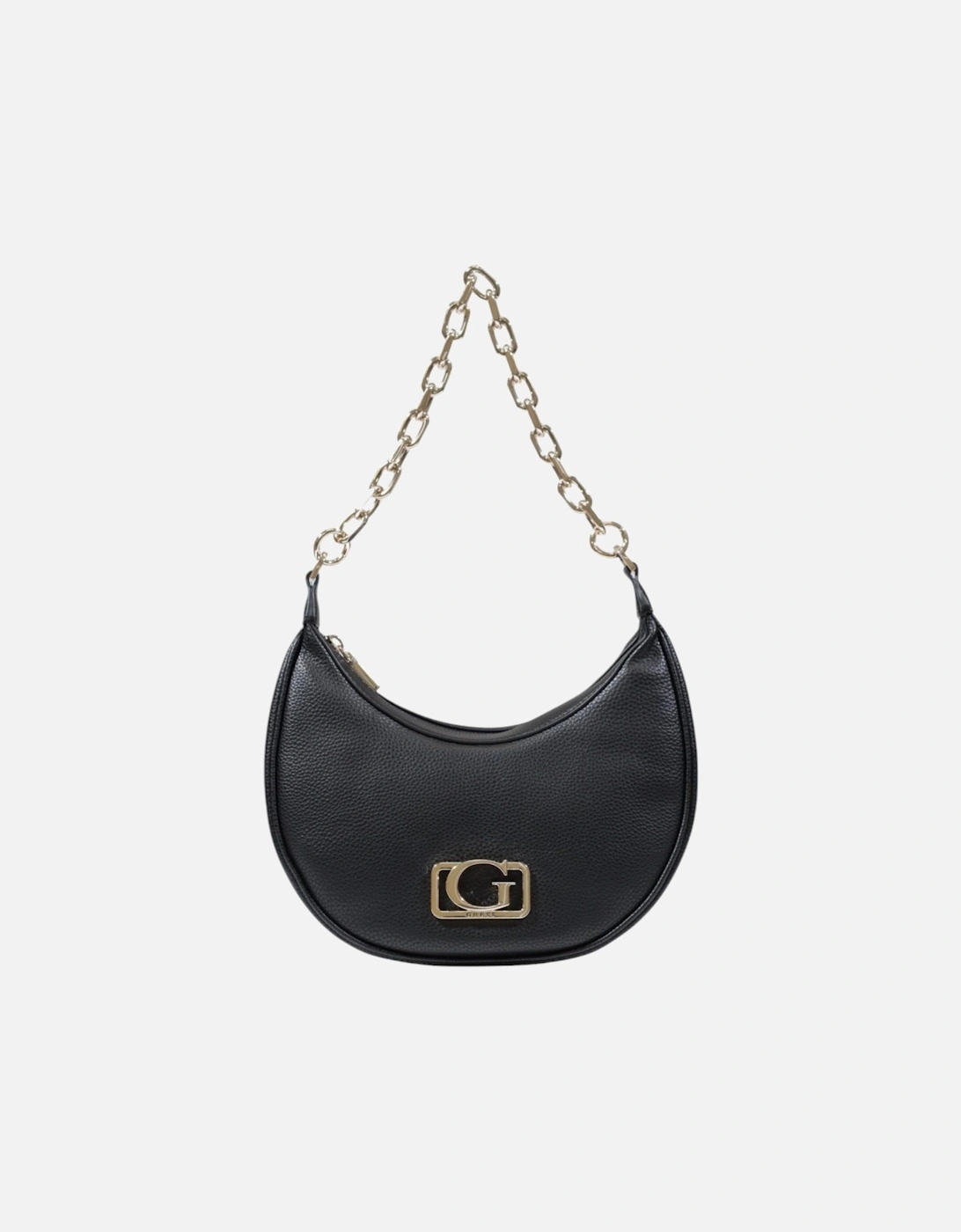 Plain Shoulder Bag with Zip Fastening Women - Black