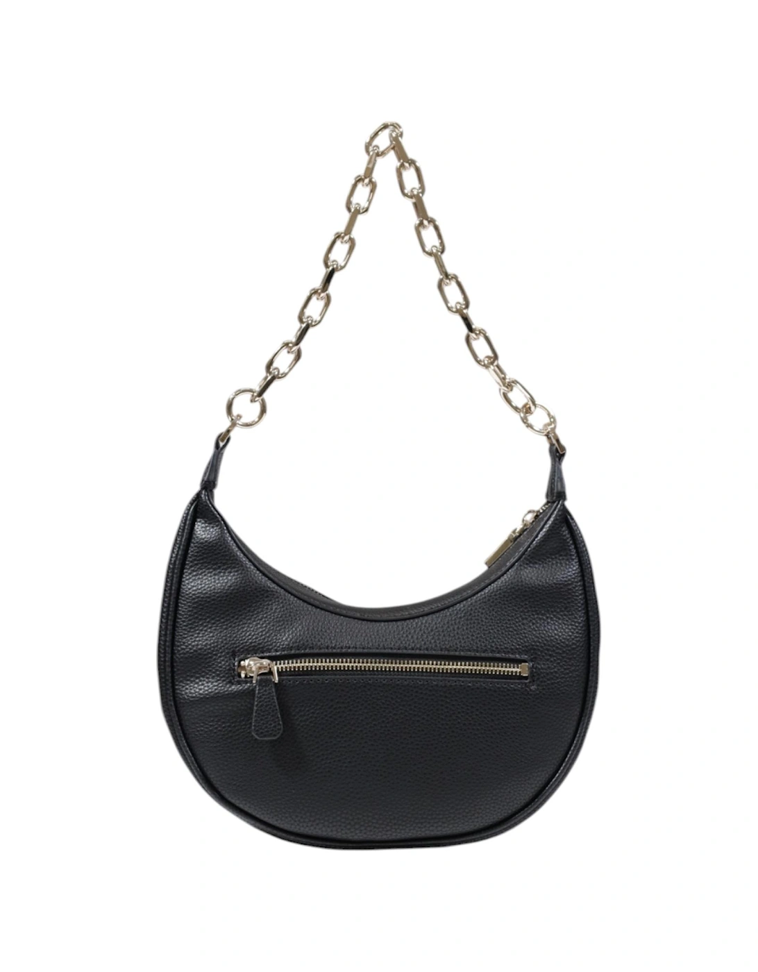 Plain Shoulder Bag with Zip Fastening Women - Black