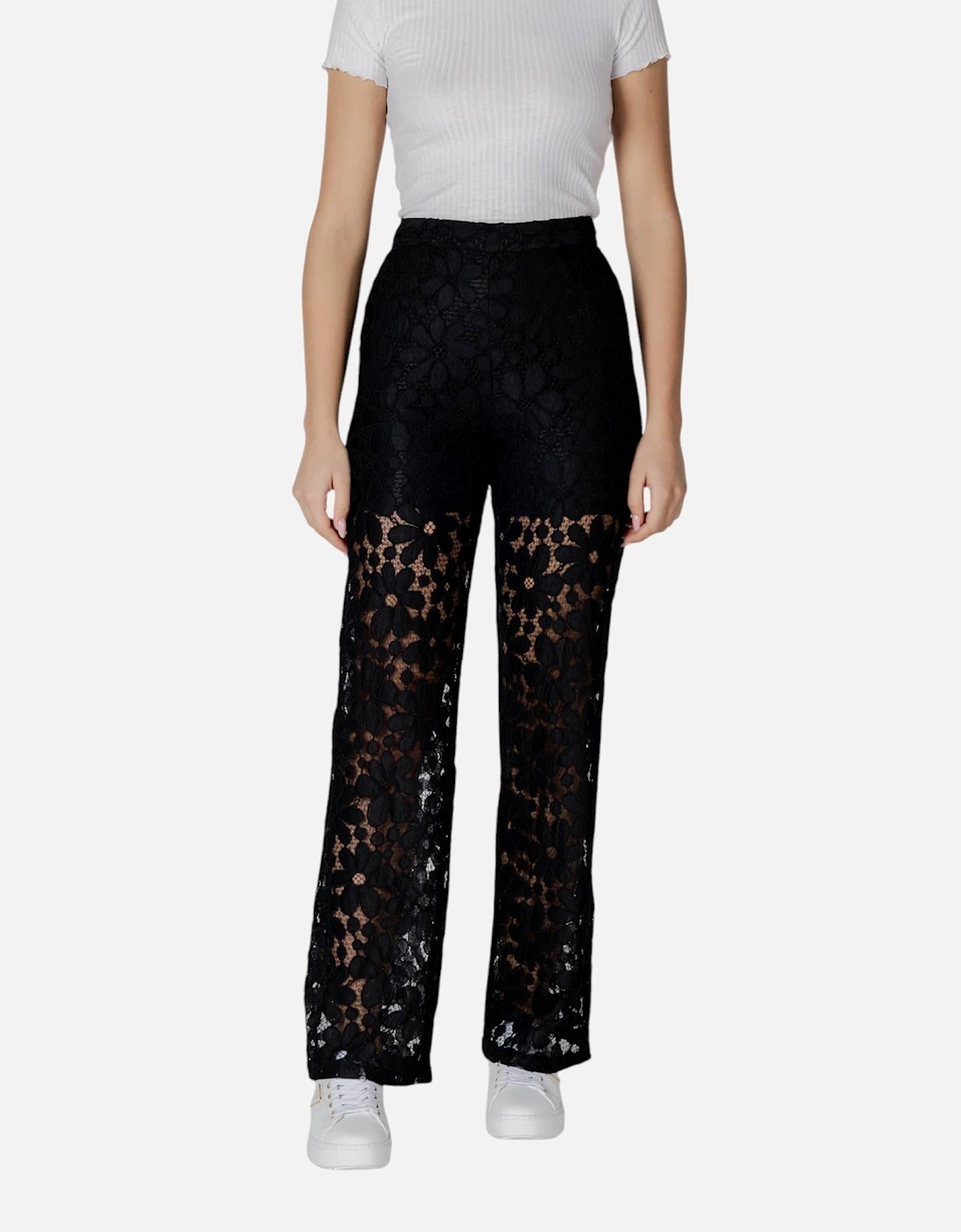 Zip-Fastening Polyester Trousers Women - Black, 4 of 3