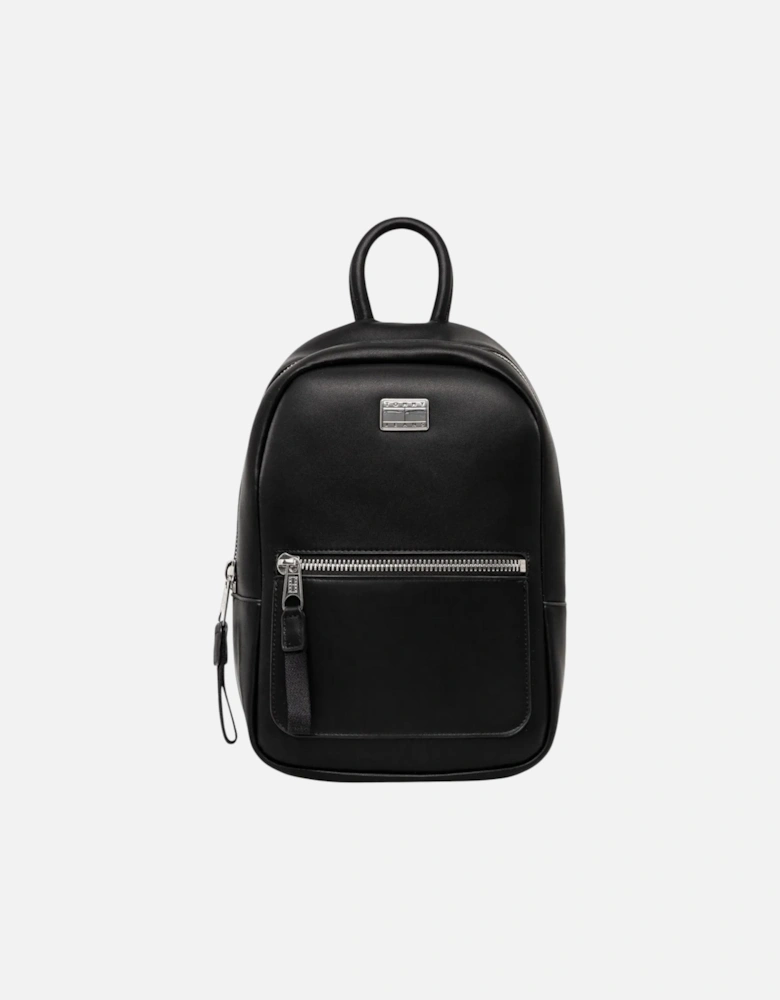 Plain Rucksack with Zip Pockets Women - Black Bags