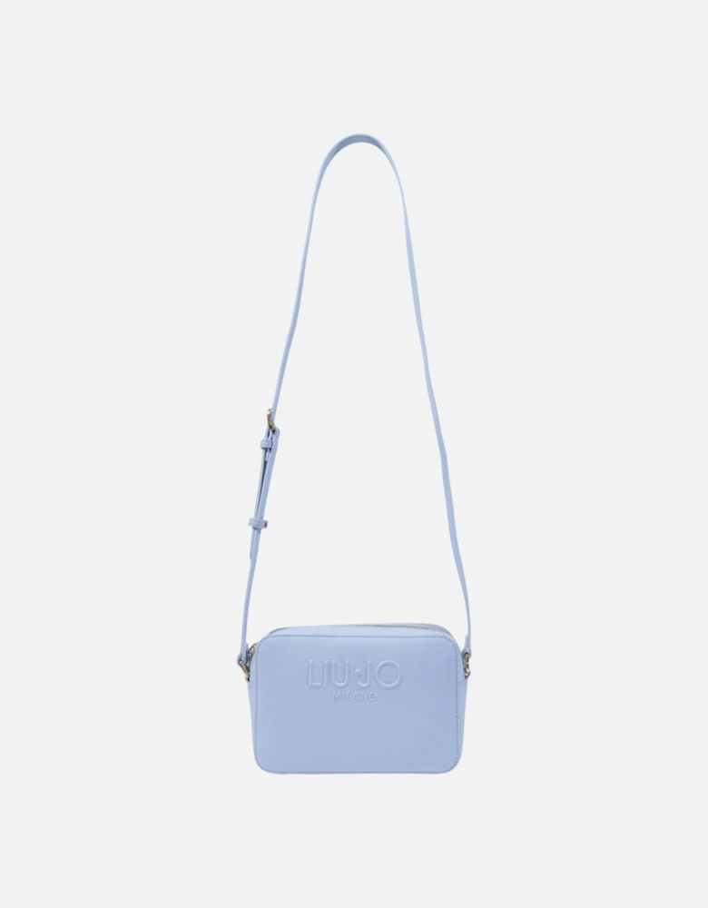 Plain Shoulder Bag with Zip Fastening Women - Light Blue