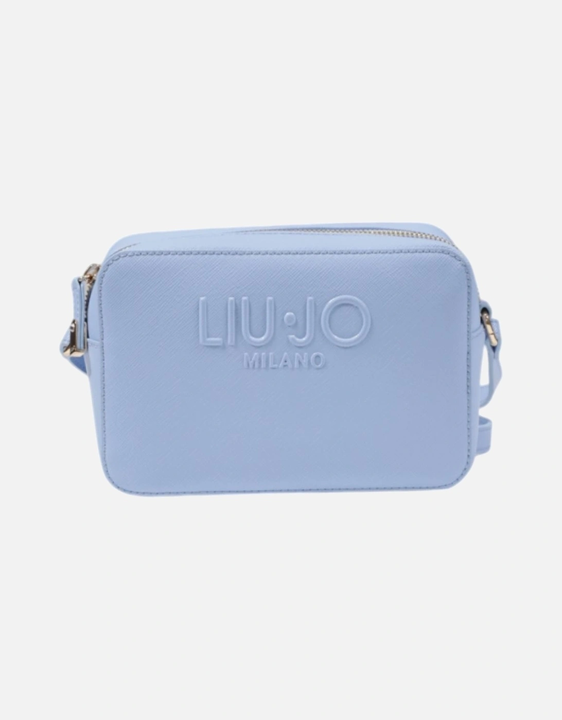 Plain Shoulder Bag with Zip Fastening Women - Light Blue