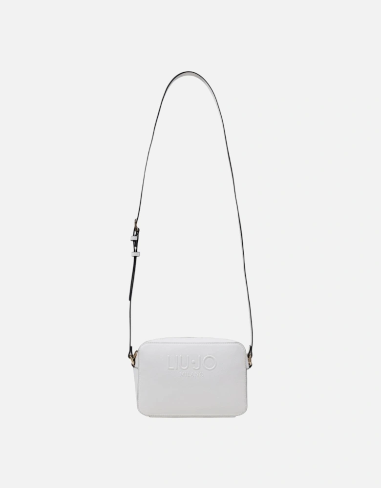 Plain Shoulder Bag with Zip Fastening Women - White