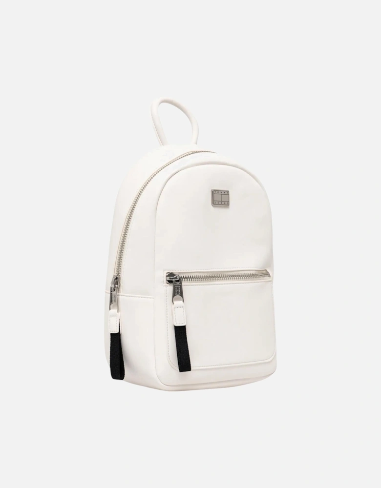 Plain Rucksack with Zip Pockets Women - White Bags