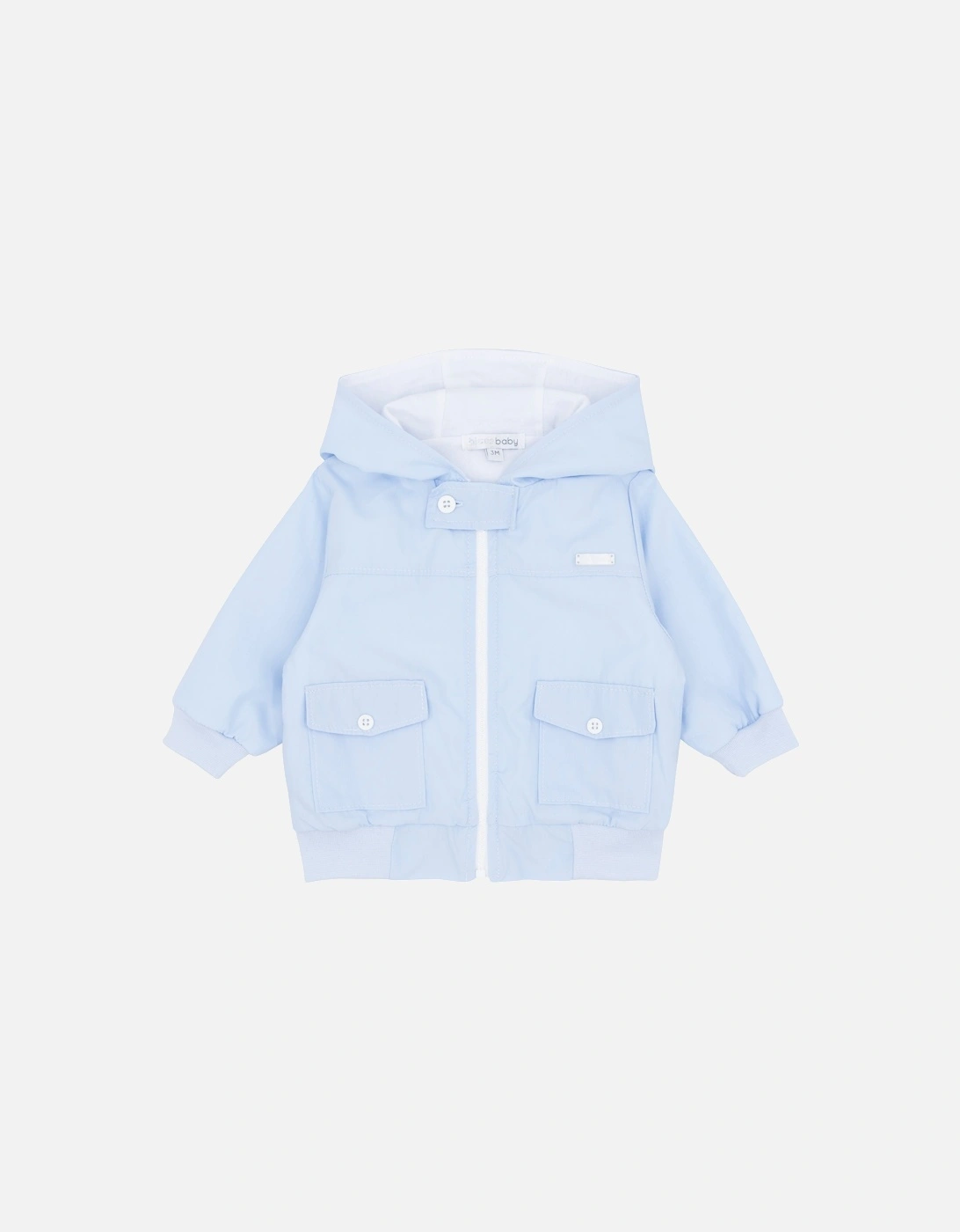 Boys Pale Blue Cotton Summer Jacket, 2 of 1