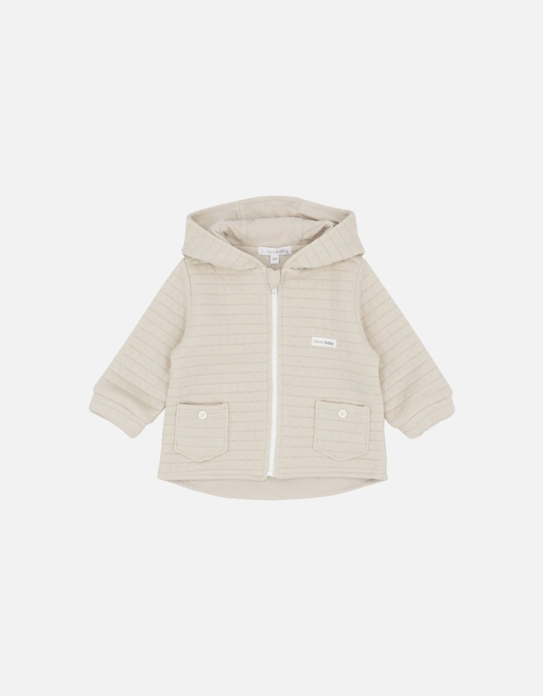 Boys Beige Quilted Jacket