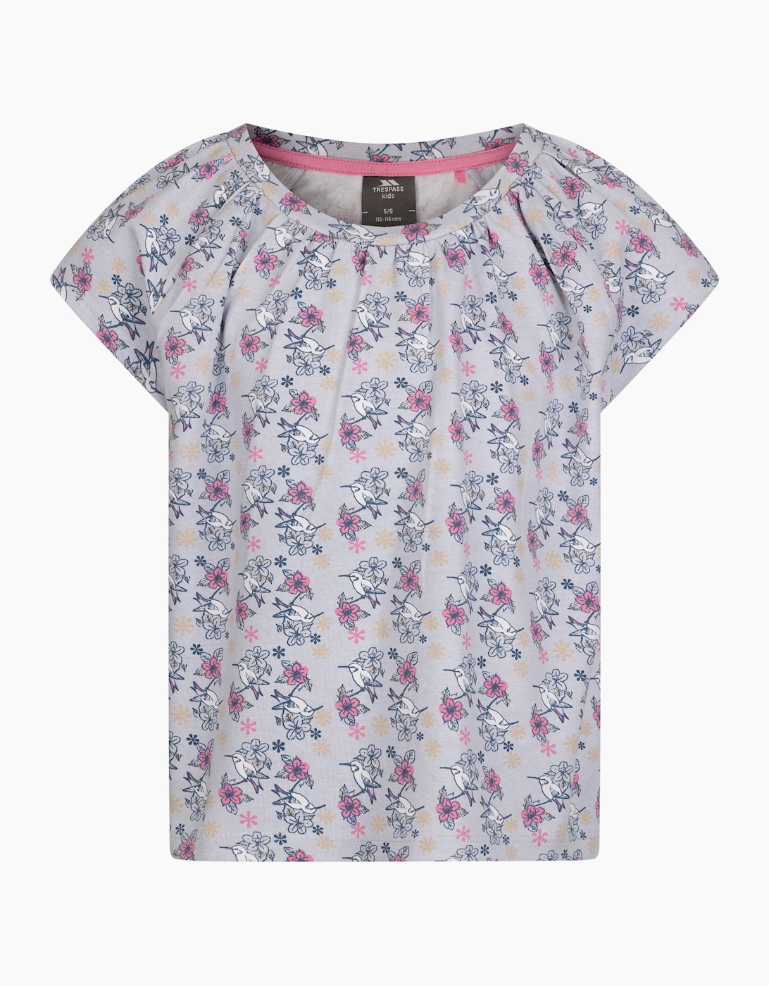 Trespass Girls Grey Skies Josey Flowers Top - Size: 5 Years/6 Years Kids