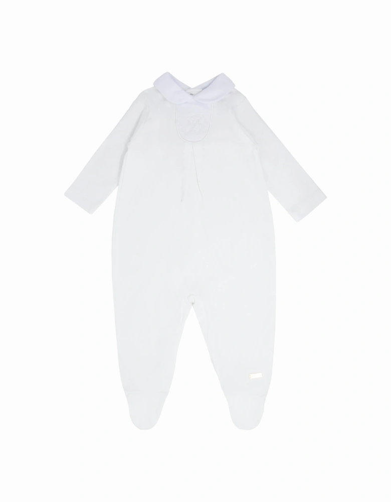 White Cotton Babygrow