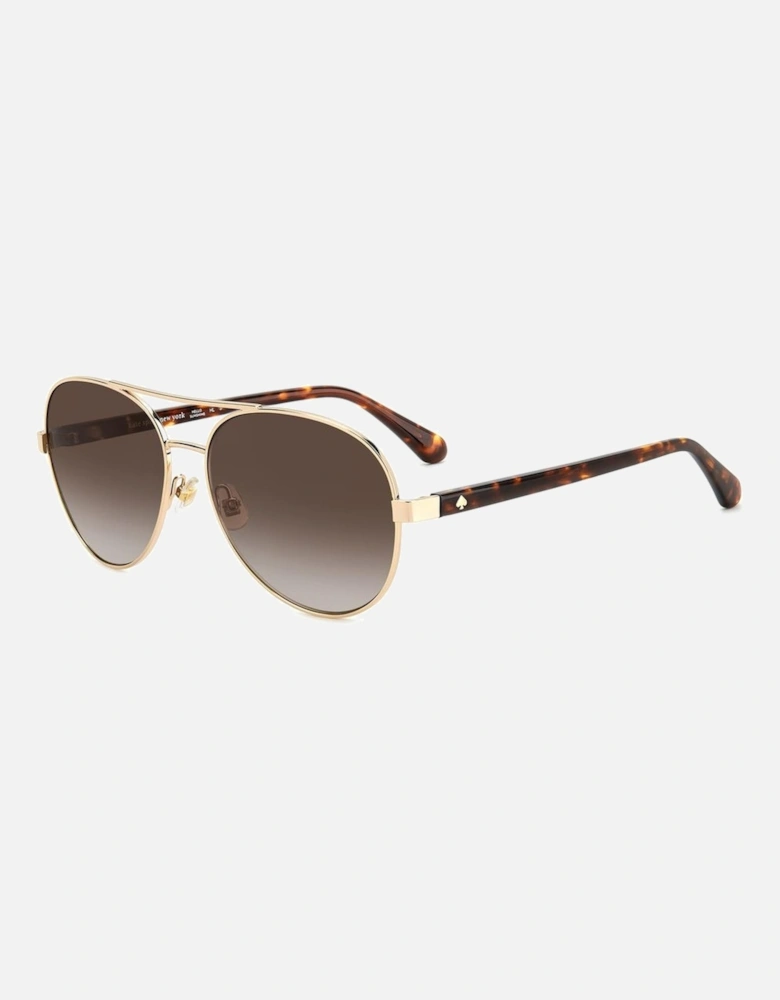 Aviator Metal Frame Sunglasses Women - Gold