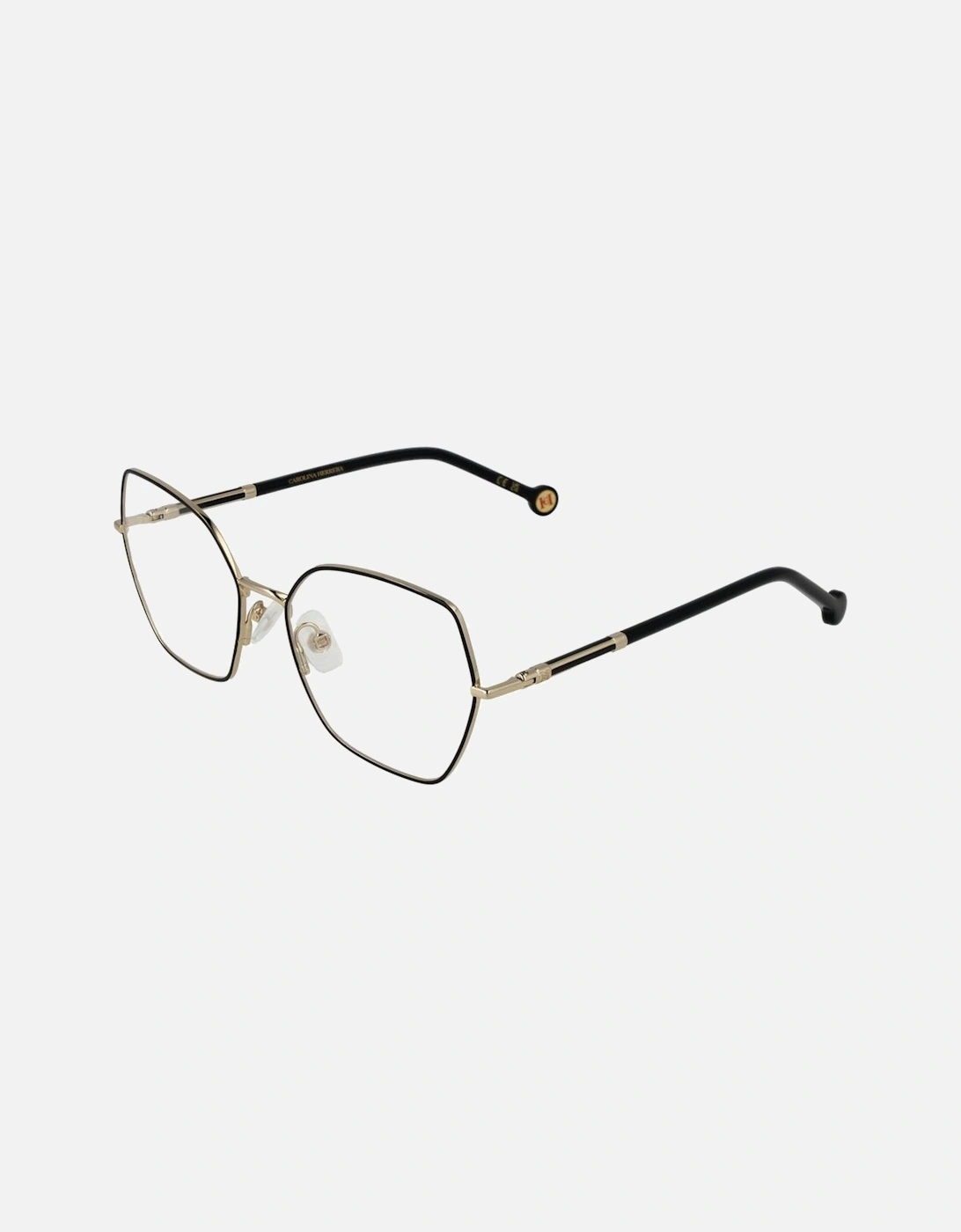 Full-Rim Metal & Plastic Frame Glasses with Case Women - Black, 4 of 3