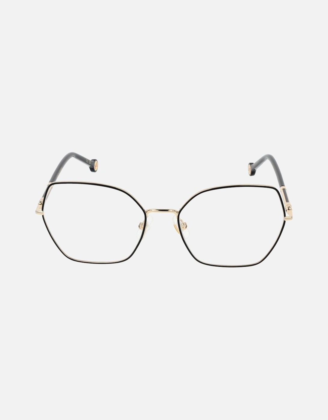 Full-Rim Metal & Plastic Frame Glasses with Case Women - Black