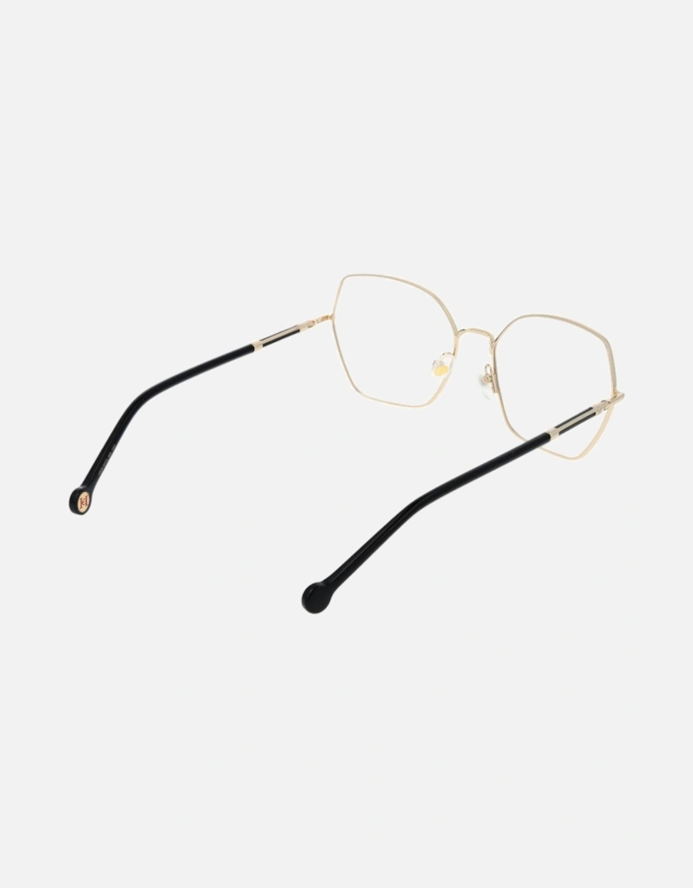 Full-Rim Metal & Plastic Frame Glasses with Case Women - Black
