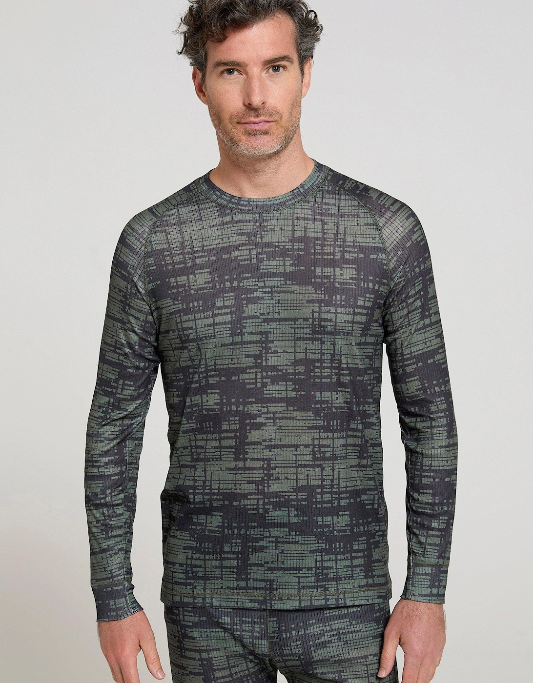 Mens Talus Camouflage Thermal Top, 2 of 1