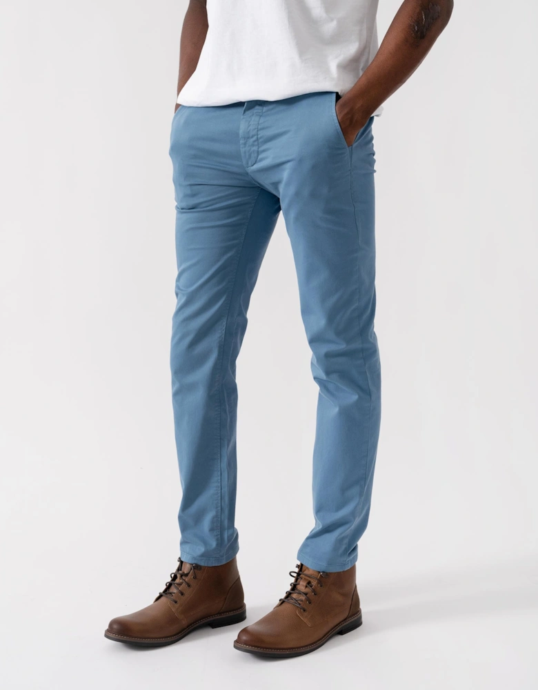 BOSS Orange Mens Slim Fit Chinos in Stretch-Cotton Satin