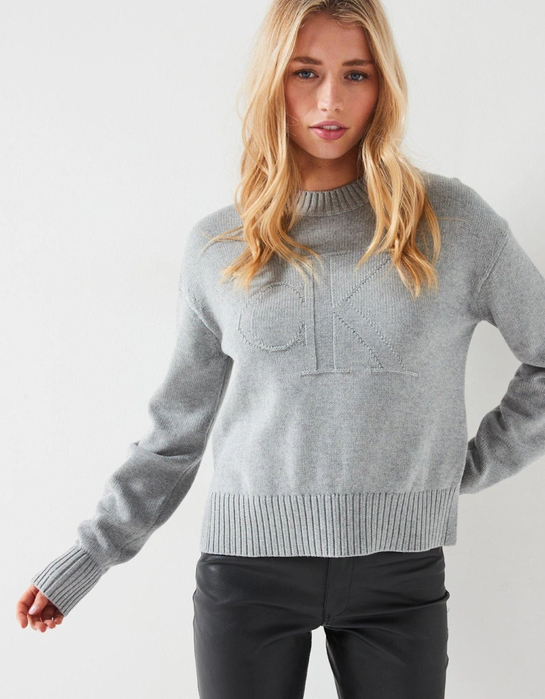 Tonal Logo Jumper - Grey