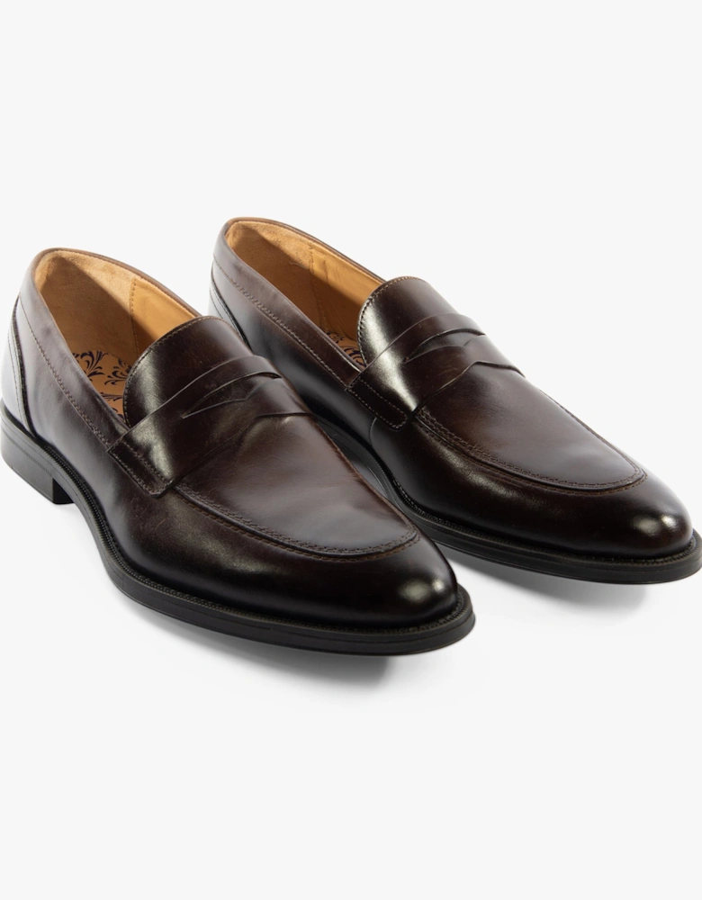 London KENNEDY Mens Shoes Dark Brown