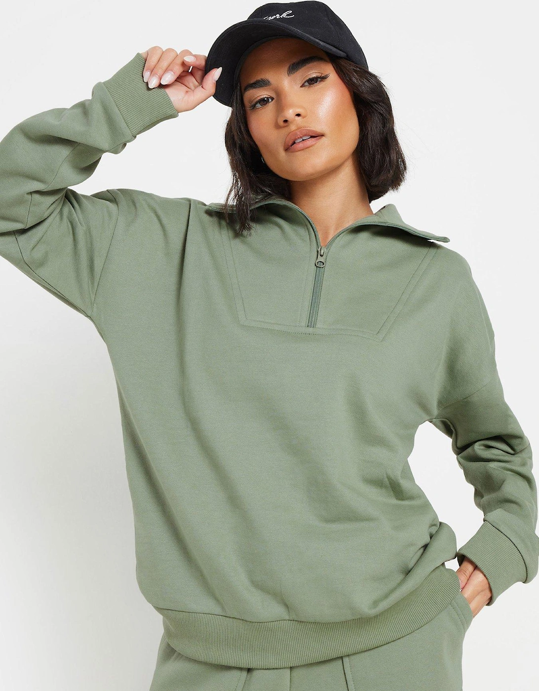 Quarter Zip Sweatshirt - Green, 2 of 1