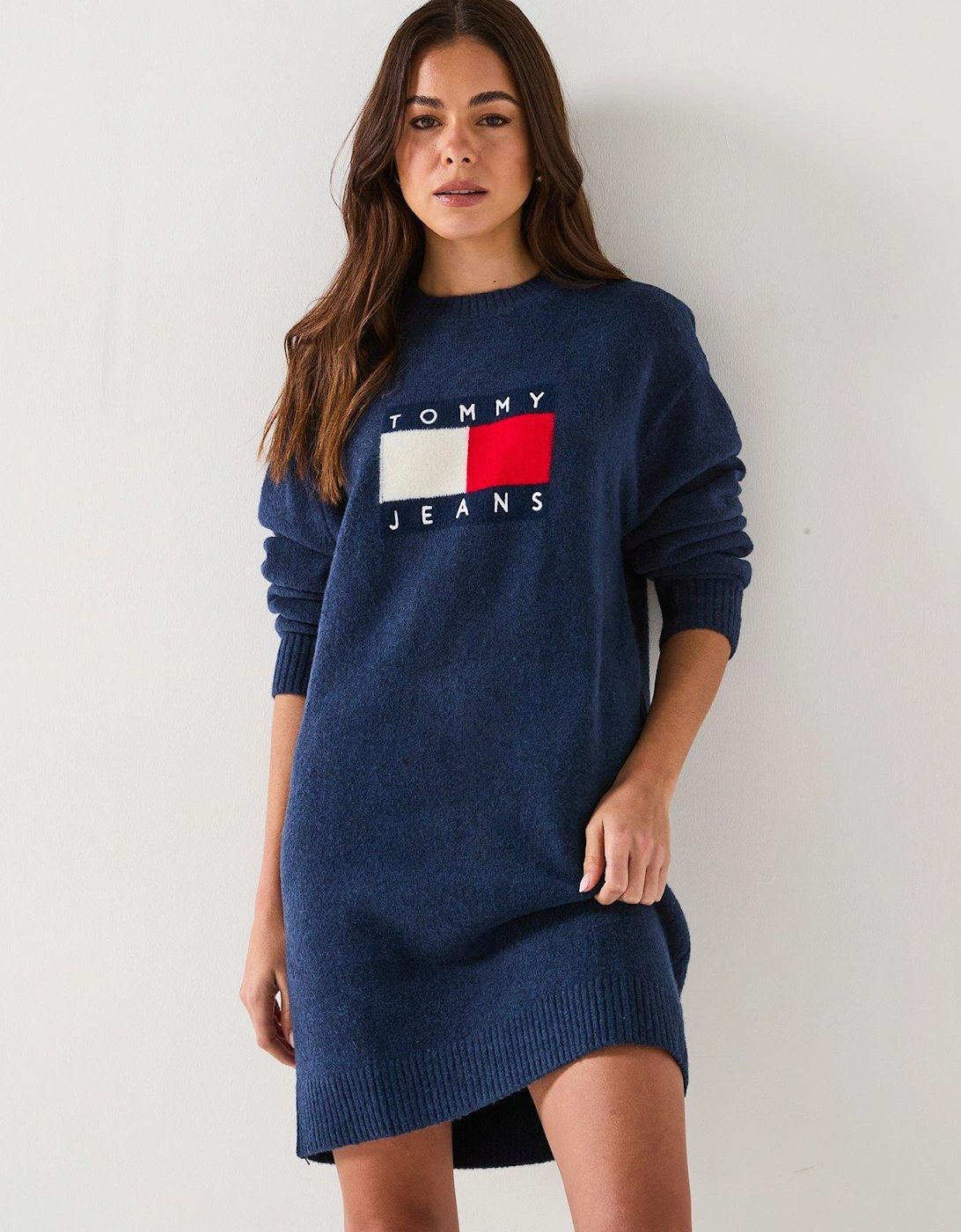 Flag Logo Jumper Dress - Navy, 2 of 1