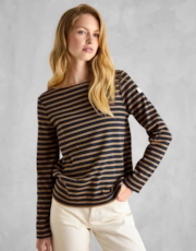 Navy Tan Stripe