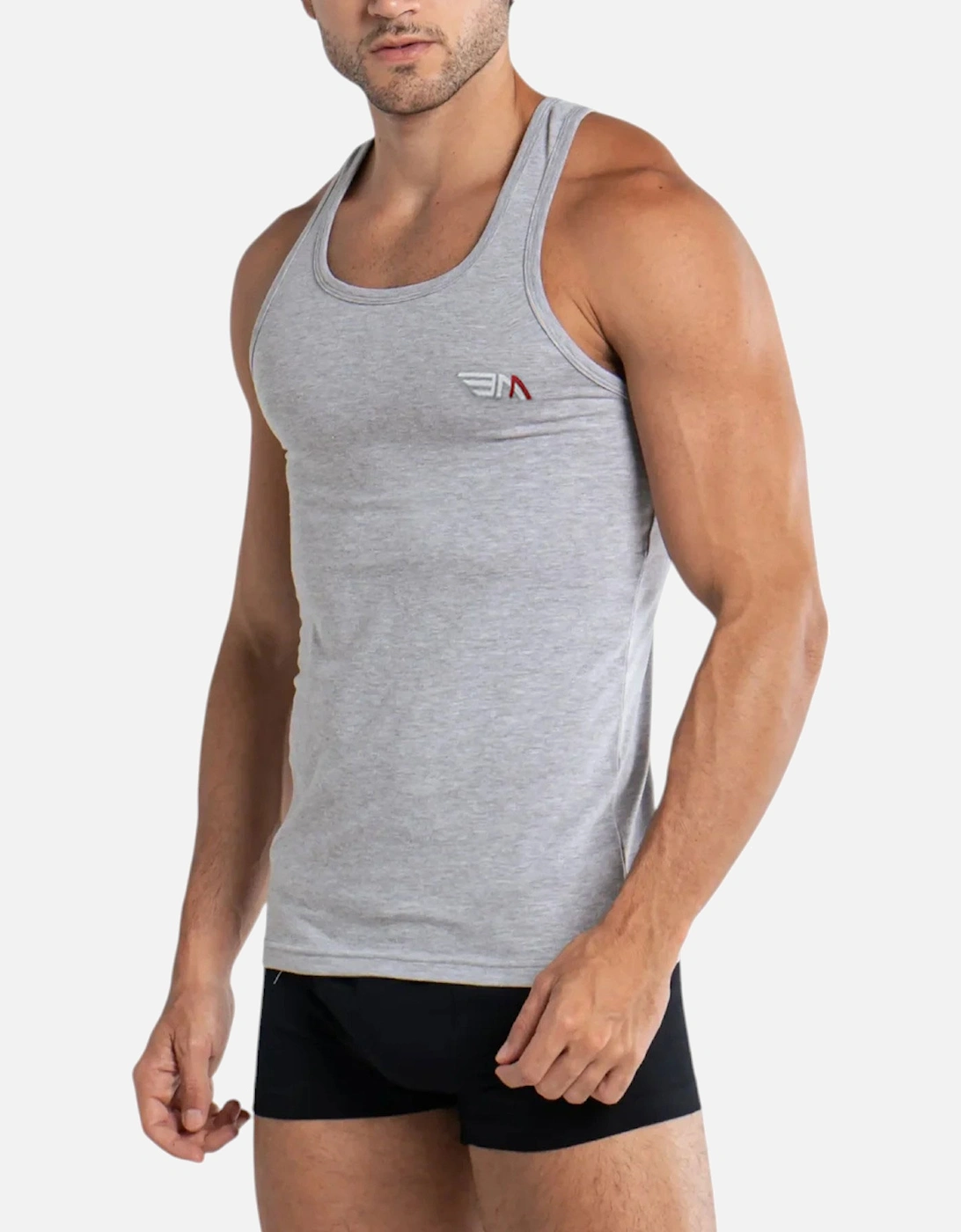 Mens Arm Drop Tank Tops Cami Cotton Gym Workout Performance Basic Solid T Shirt, 9 of 8