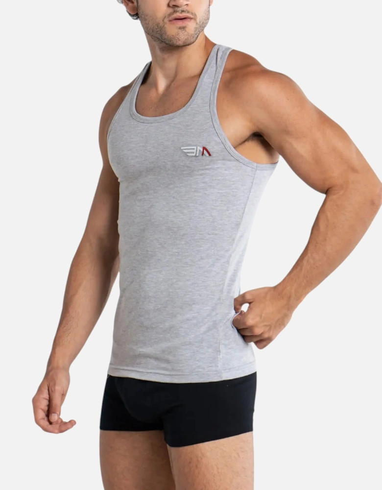 Mens Arm Drop Tank Tops Cami Cotton Gym Workout Performance Basic Solid T Shirt