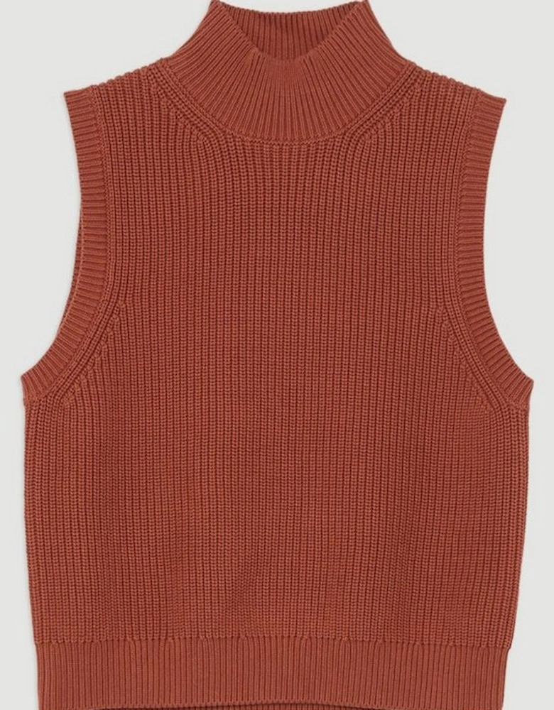 Ribbed Cotton Knitted Tank