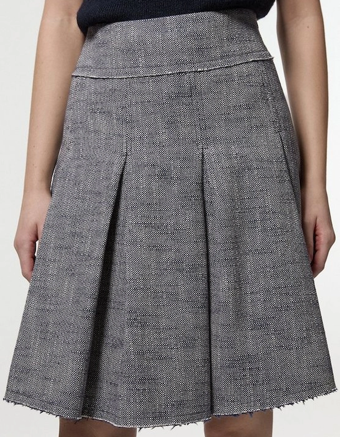 Spring Tweed Tailored Full Skirt