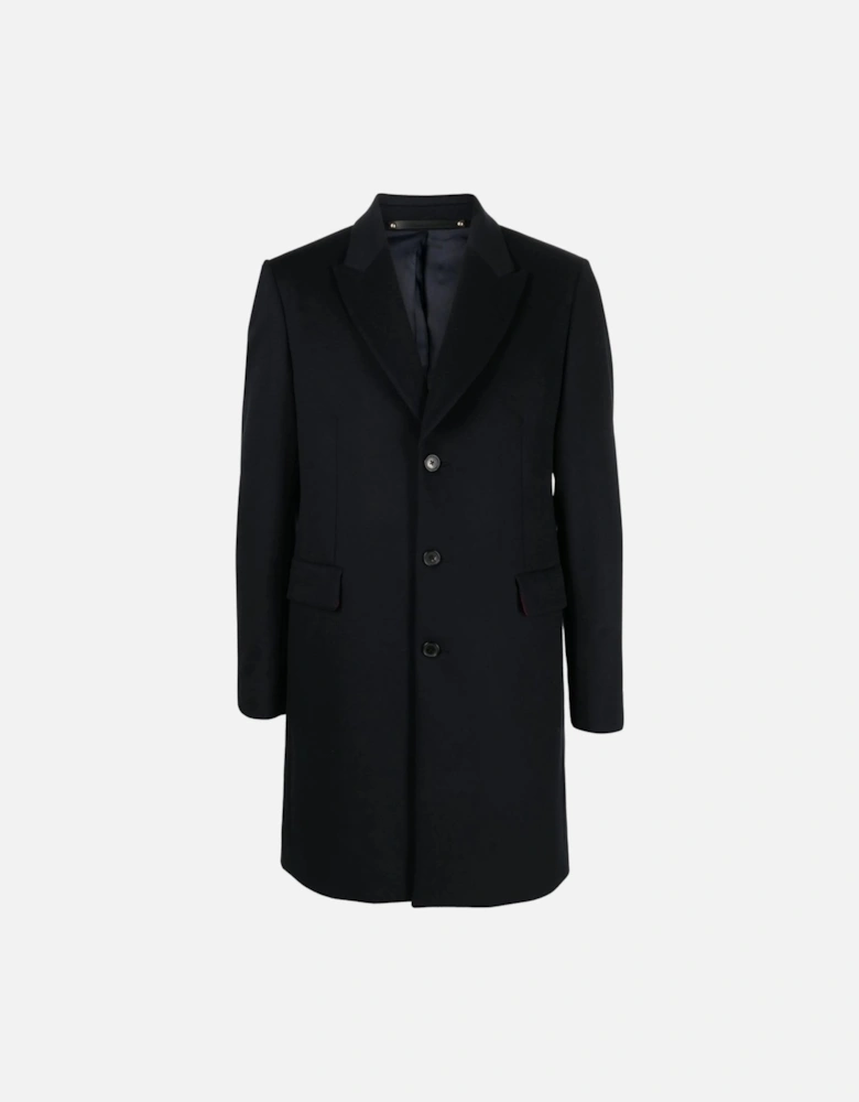 Wool Cashmere Epsom Coat Navy