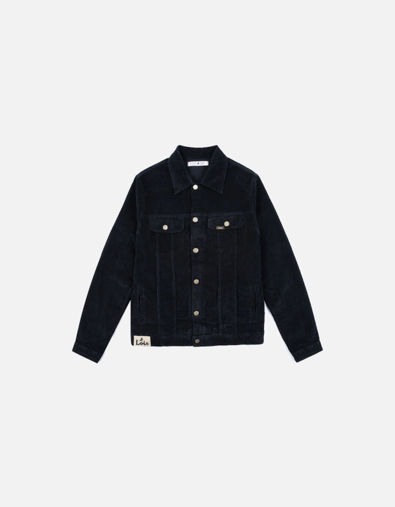 Jeans Thin Corduroy Tejana Trucker Jacket - Black