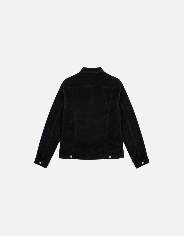 Jeans Thin Corduroy Tejana Trucker Jacket - Black