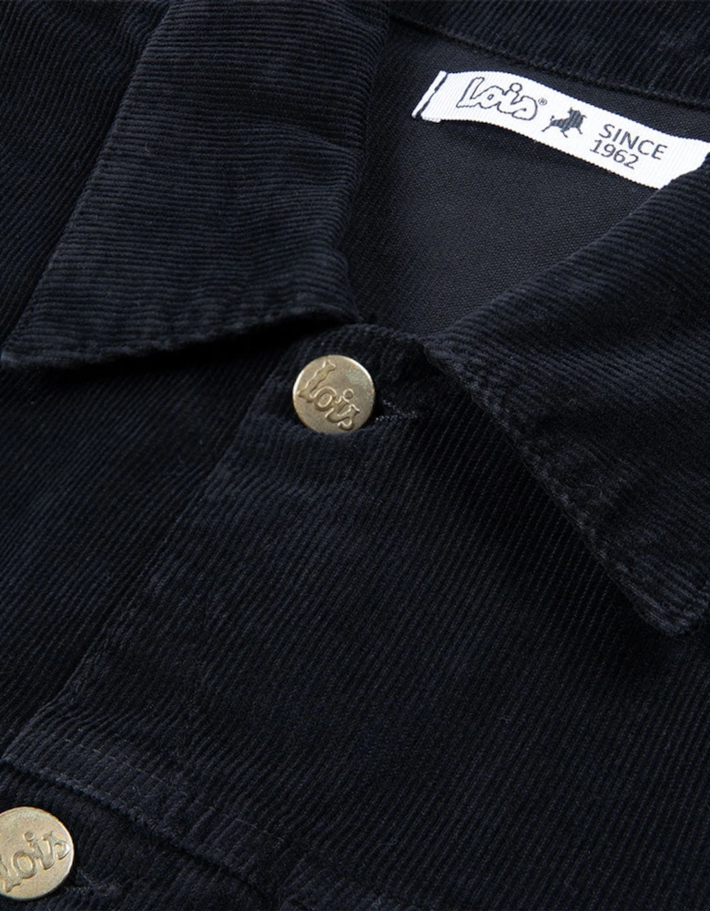 Jeans Thin Corduroy Tejana Trucker Jacket - Black