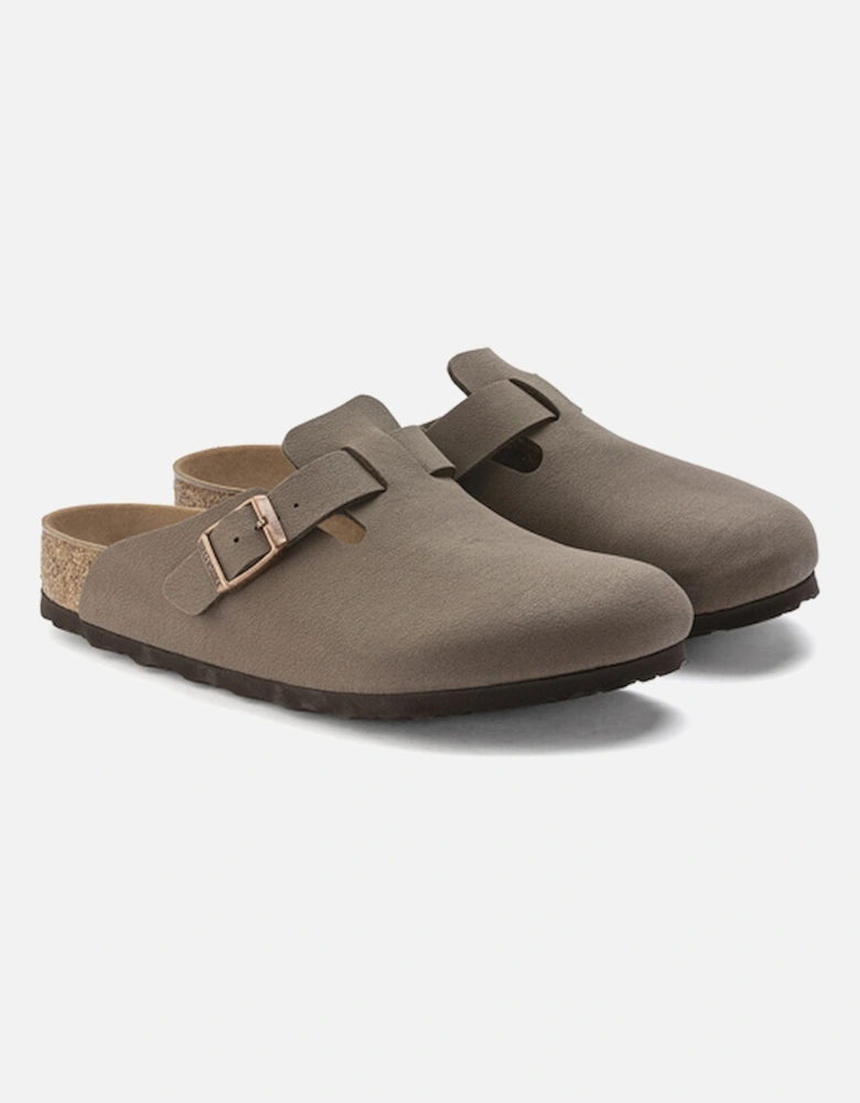 Birkenstock Men's Boston Vegan Birko-Flor Nubuck Regular Fit Mocha