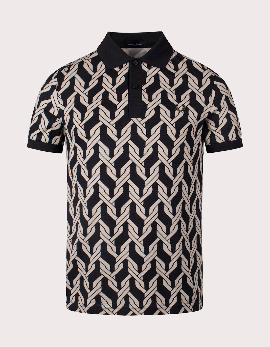 Cable Knit Print Polo Shirt, 4 of 3