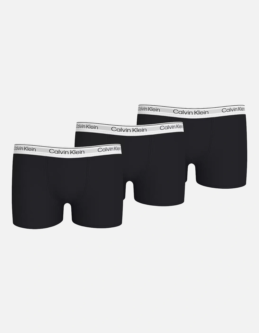 Boys 3-Pack Modern Cotton Boxer Trunks, Black/white, 2 of 1