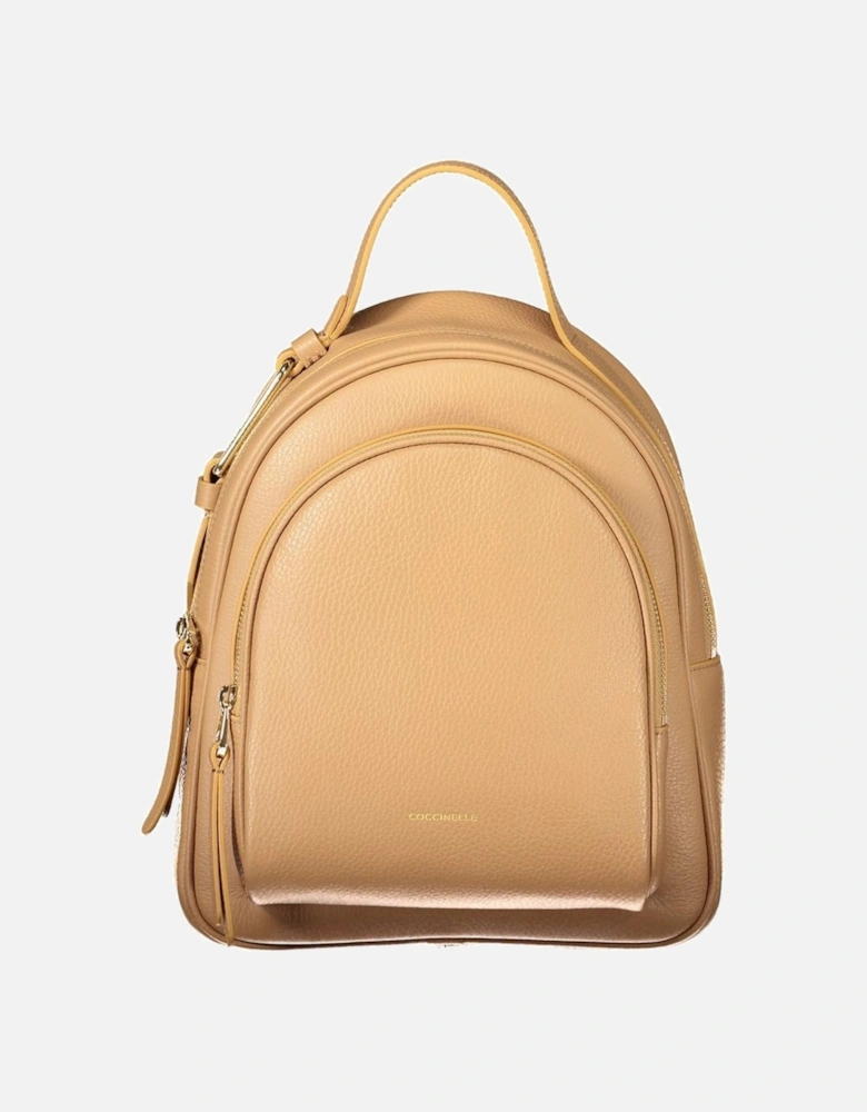 Brown Leather Women Backpack