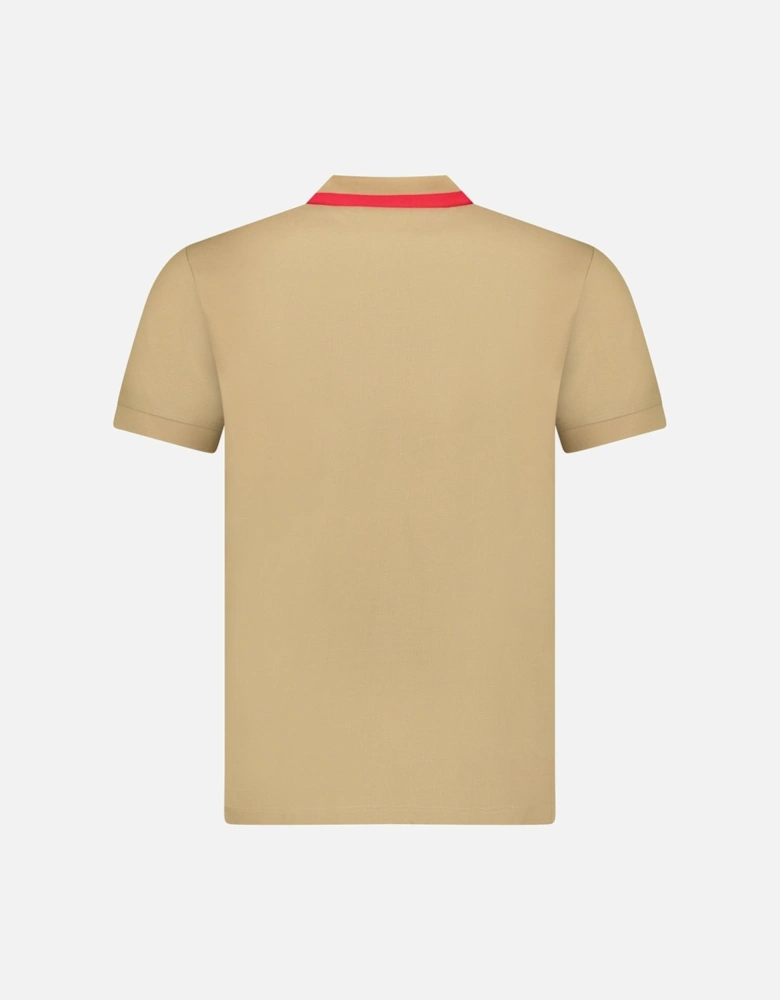 'Edney' Collar Logo Polo-Shirt Beige