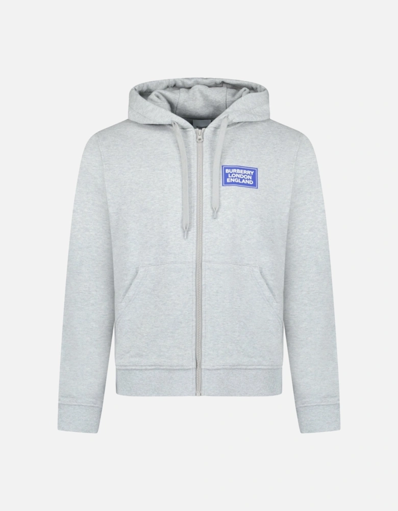 'Keira' Logo Hoodie Zip Sweatshirt Grey