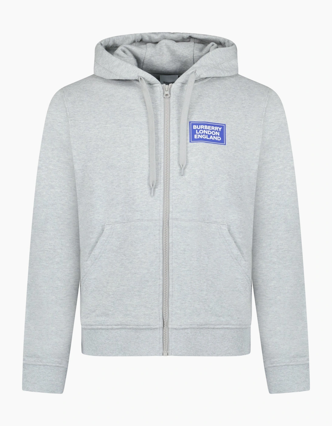 Burberry Women's Grey 'Keira' Logo Hoodie Zip Sweatshirt  14 L