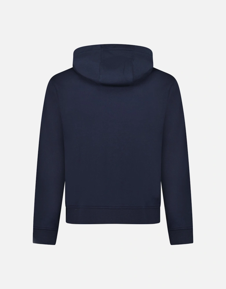 'Keira' Logo Hoodie Zip Sweatshirt Navy