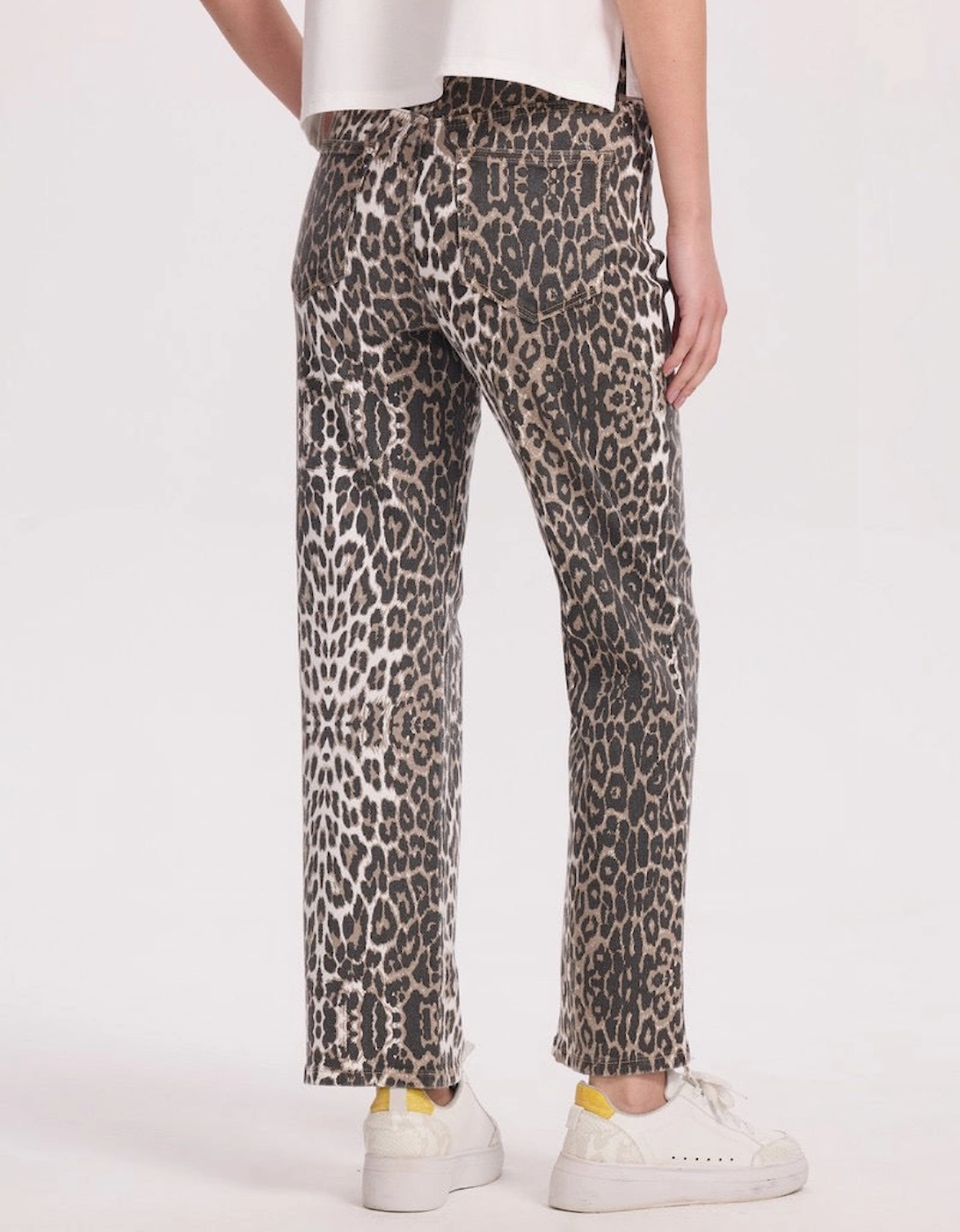 Leopard stretch jeans